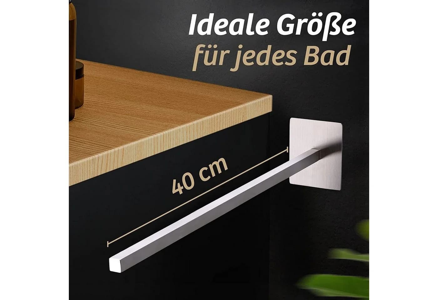 Praknu Handtuchhalter ohne Bohren Edelstahl Silber - Bild 4