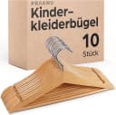 Praknu Kinderkleiderbügel Holz 360° Drehbar 10er Set Bild 2