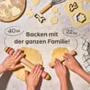 Praknu Nudelholz 2er Set mit Abstandshalter Buchenholz FSC Bild 4