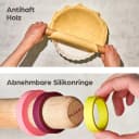 Praknu Nudelholz 2er Set mit Abstandshalter Buchenholz FSC Bild 5