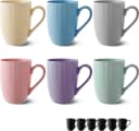 Cosumy Kaffeetassen 6er Set Modern Bunt Keramik Streifenmuster Bild 2