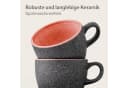 Cosumy Espressotassen 4er Set mit Untertassen 90 ml Keramik Rot Bild 5