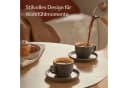 Cosumy Espressotassen Set 4-tlg. mit Untertassen 90ml Keramik Gelb Bild 1
