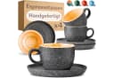 Cosumy Espressotassen Set 4-tlg. mit Untertassen 90ml Keramik Gelb Bild 2