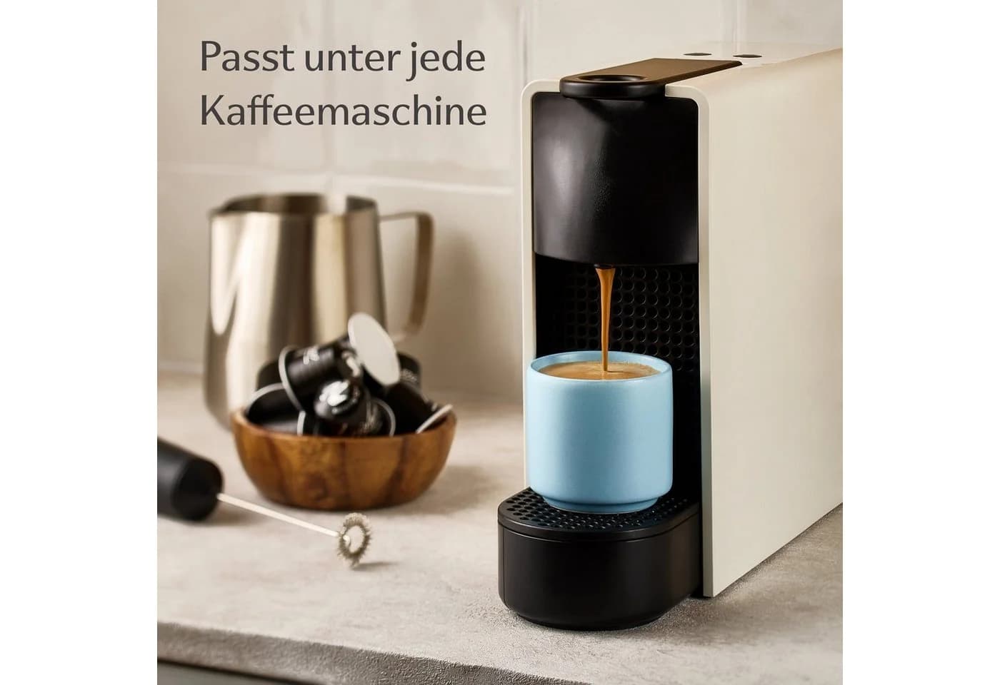 Cosumy Espressotassen Set 4-tlg. Bunt Keramik Stapelbar - Bild 4
