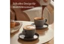 Cosumy Cappuccino Tassen mit Untertassen 4er Set Gelb Keramik Bild 1