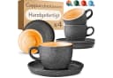 Cosumy Cappuccino Tassen mit Untertassen 4er Set Gelb Keramik Bild 2