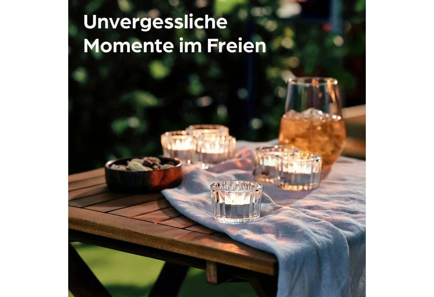 Praknu Teelichthalter Glas Klein 12er Set Transparent - Bild 3