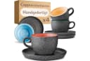 Cosumy Cappuccino Tassen mit Untertassen 4er Set Bunt, 8-tlg., Keramik Bild 2