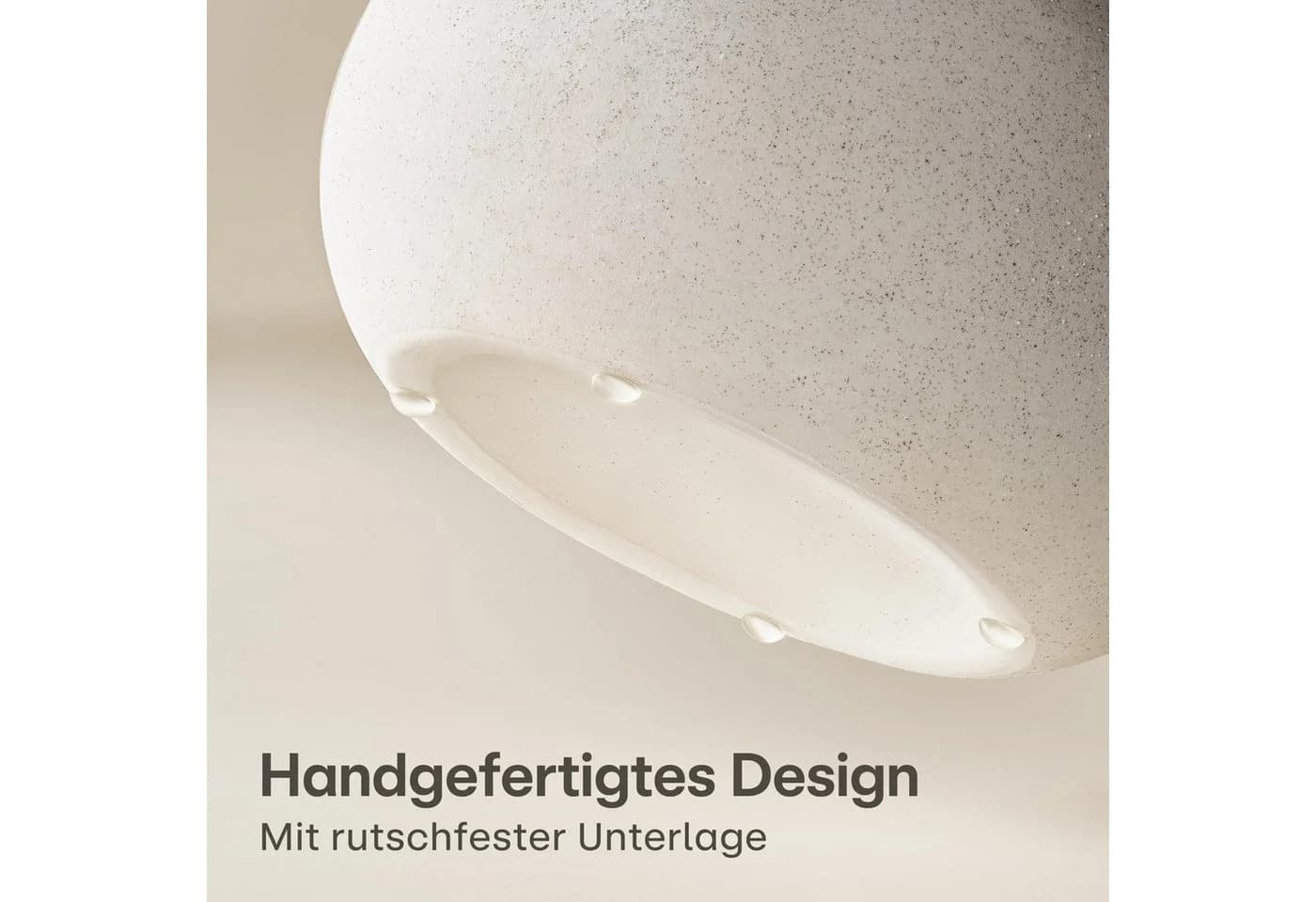 Praknu Tischvase Keramik Weiß Klein Bauchig Sandtextur - Bild 4