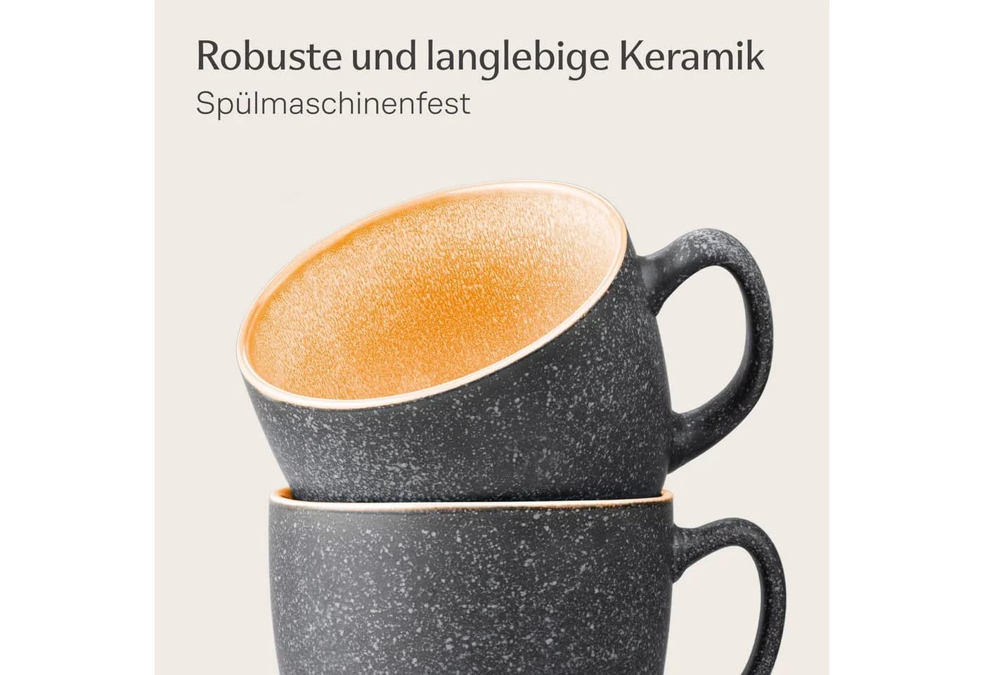 Cosumy Cappuccinotasse 4er Set Keramik Bunt - Bild 5