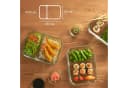 Praknu Lunchbox Meal Prep Boxen Glas 2 Fächer - 2er Set 1000ml Transparent Bild 5
