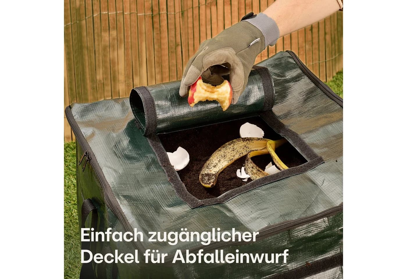 Praknu Thermokomposter 85L Grün - Platzsparender Schnellkomposter - Bild 4