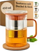 Cosumy Teeglas mit Deckel und Sieb 450ml Orange Bild 2