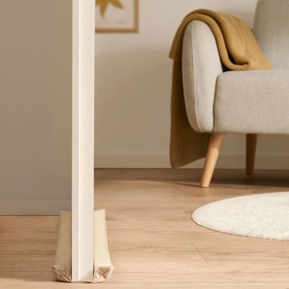 Praknu Zugluftstopper für Türen 70-100cm Waschbarer Stoff Energiesparend