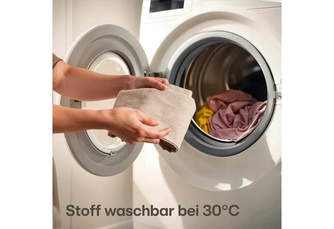 Praknu Zugluftstopper für Türen 70-100cm Waschbarer Stoff Energiesparend - Bild 5