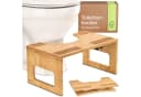 Praknu Klappbarer Bambus-Fußhocker für Badezimmer - Ergonomisch & Stabil Bild 2
