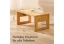 Praknu Klappbarer Bambus-Fußhocker für Badezimmer - Ergonomisch & Stabil Bild 3