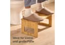 Praknu Klappbarer Bambus-Fußhocker für Badezimmer - Ergonomisch & Stabil Bild 5