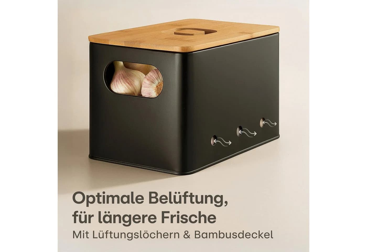 Praknu Vorratsdose Kartoffel Aufbewahrungsbox 3er Set Stapelbar - Bild 3