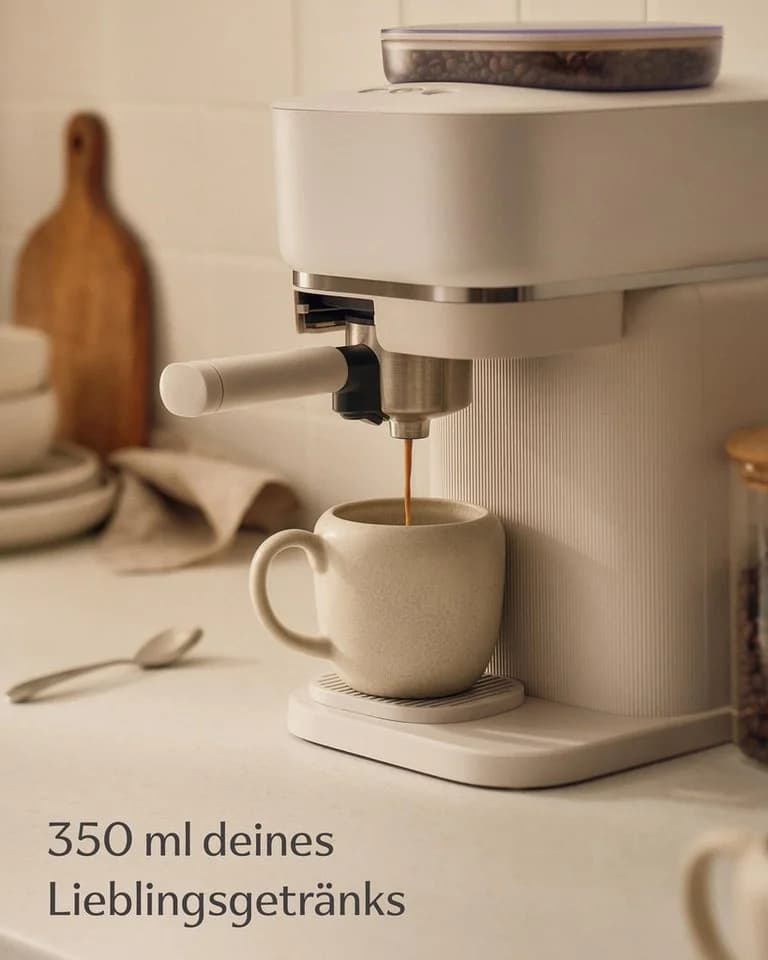 Cosumy Kaffeetassen Set 4-tlg. 350 ml Weiß Handglasiert Steingut - Bild 3