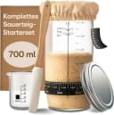 Praknu Fermentationsglas Sauerteig Starter Set 700ml Komplett-Set Glas Metall Bild 2