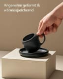 Cosumy Cappuccino Tassen Set 4-tlg. Schwarz Steingut Bild 4