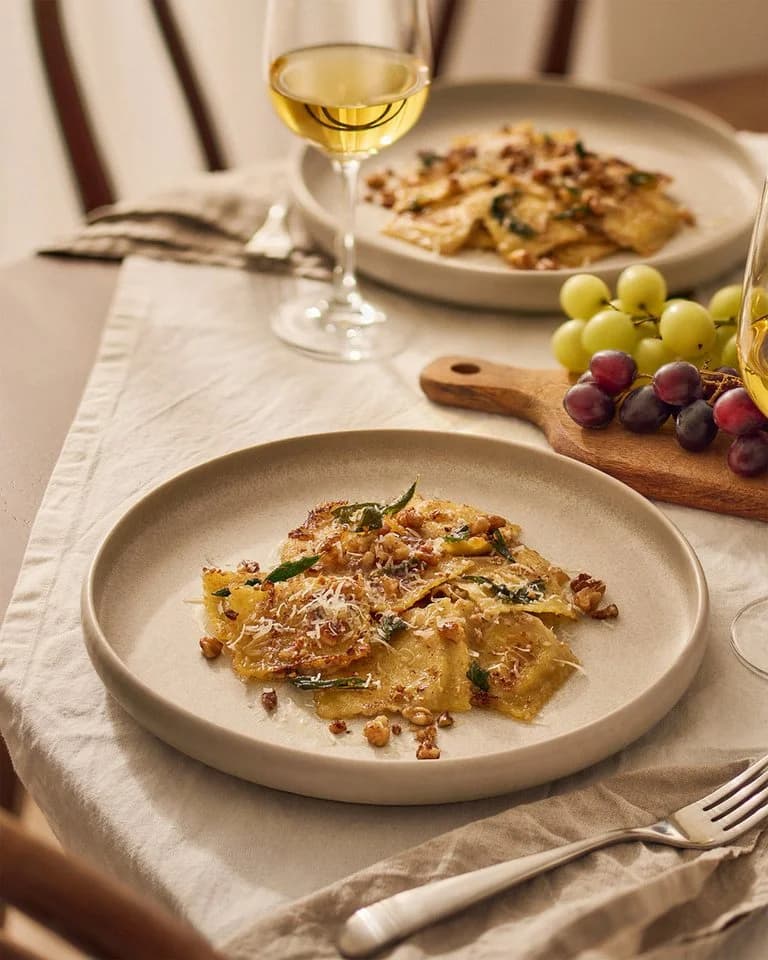 Cosumy Speiseteller Set 4-teilig Weiß Reaktive Glasur