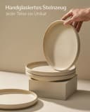 Cosumy Speiseteller Set 4-teilig Weiß Reaktive Glasur Bild 3