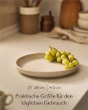 Cosumy Speiseteller Set 4-teilig Weiß Reaktive Glasur Bild 4