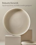 Cosumy Speiseteller Set 4-teilig Weiß Reaktive Glasur Bild 5