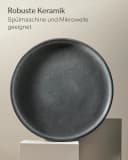 Cosumy Speiseteller Set 4-tlg. Schwarz Reaktive Glasur Keramik Bild 5