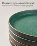 Cosumy Speiseteller Steingut Set 4-tlg. Handglasiert Bunt Bild 5