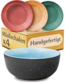 Cosumy Müslischale Steingut Geschirr Set 4 Personen Bunt Bild 2