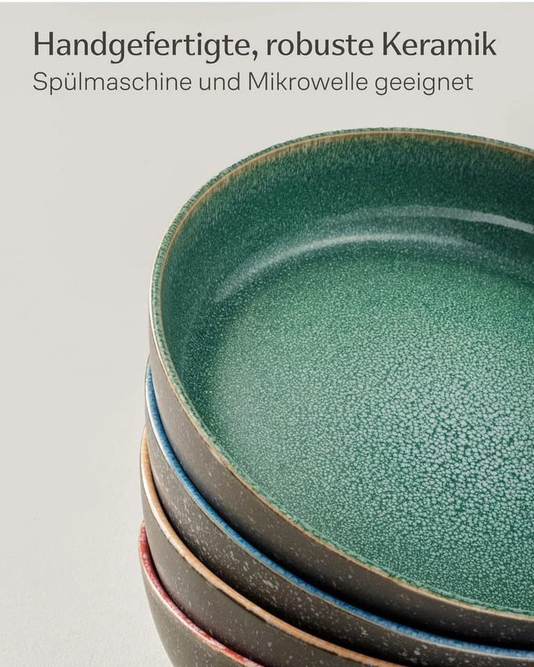Cosumy Servierteller Steingut Set 4-tlg. Bunt Handgefertigt - Bild 5