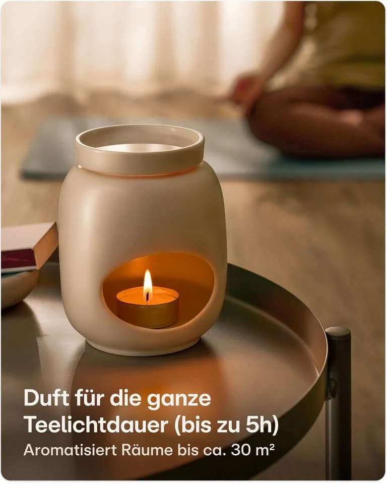 Praknu Duftlampe Keramik 100ml Teelicht Aromalampe für Öle & Duftwachs - Bild 4