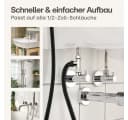 Praknu Bidetarmatur Bidet Set mit Handbrause, Schlauch & Halter Edelstahl Rostfrei Bild 4