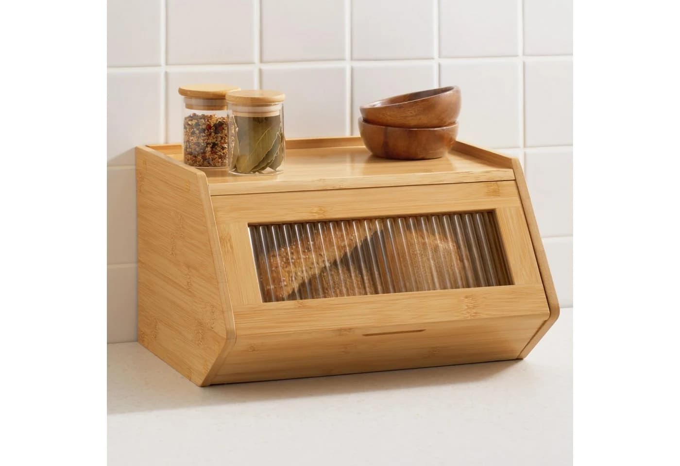 Praknu Brotkasten Holz mit Ablagefläche - Bild 2