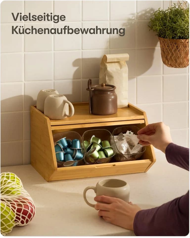 Praknu Brotkasten Holz mit Ablagefläche - Bild 5