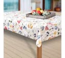 Laro Tischdecke Wachstuch Blumen Schmetterling Bunt Bild 1