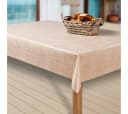 Laro Tischdecke Wachstuch-Tischdecken Abwaschbar Leinenoptik Beige Rechteckig Bild 2