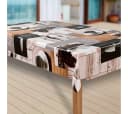 Laro Tischdecke Wachstuch-Tischdecken Abwaschbar Kaffee Schwarz/Braun Rechteckig Bild 3