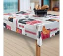 Laro Tischdecke Wachstuch-Tischdecken Abwaschbar French Breakfast Rechteckig Bild 2