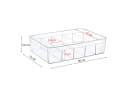ogoPLUS Aufbewahrungssystem 2 Stück 5 Fächer Kühlschrank Organizer Weiß Bild 1