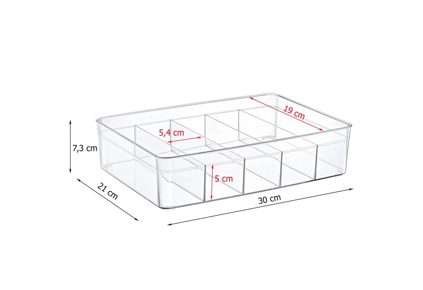 ogoPLUS Aufbewahrungssystem 2 Stück 5 Fächer Kühlschrank Organizer Weiß