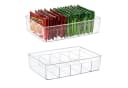 ogoPLUS Aufbewahrungssystem 2 Stück 5 Fächer Kühlschrank Organizer Weiß Bild 2