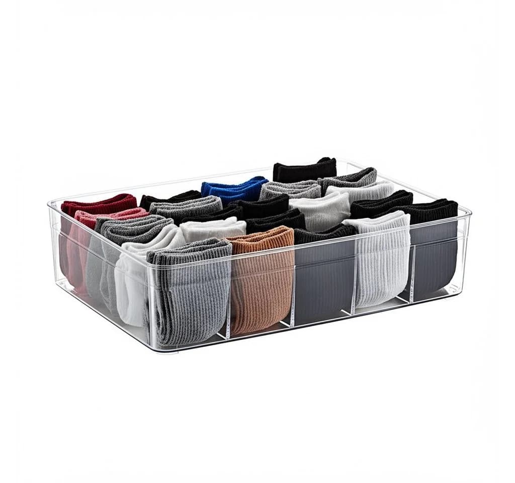 ogoPLUS Aufbewahrungssystem 2 Stück 5 Fächer Kühlschrank Organizer Weiß - Bild 5
