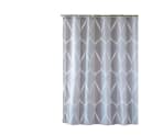 Fanci Home Duschvorhang Grau Polyester Anti-Schimmel mit 10 Ringen Bild 2
