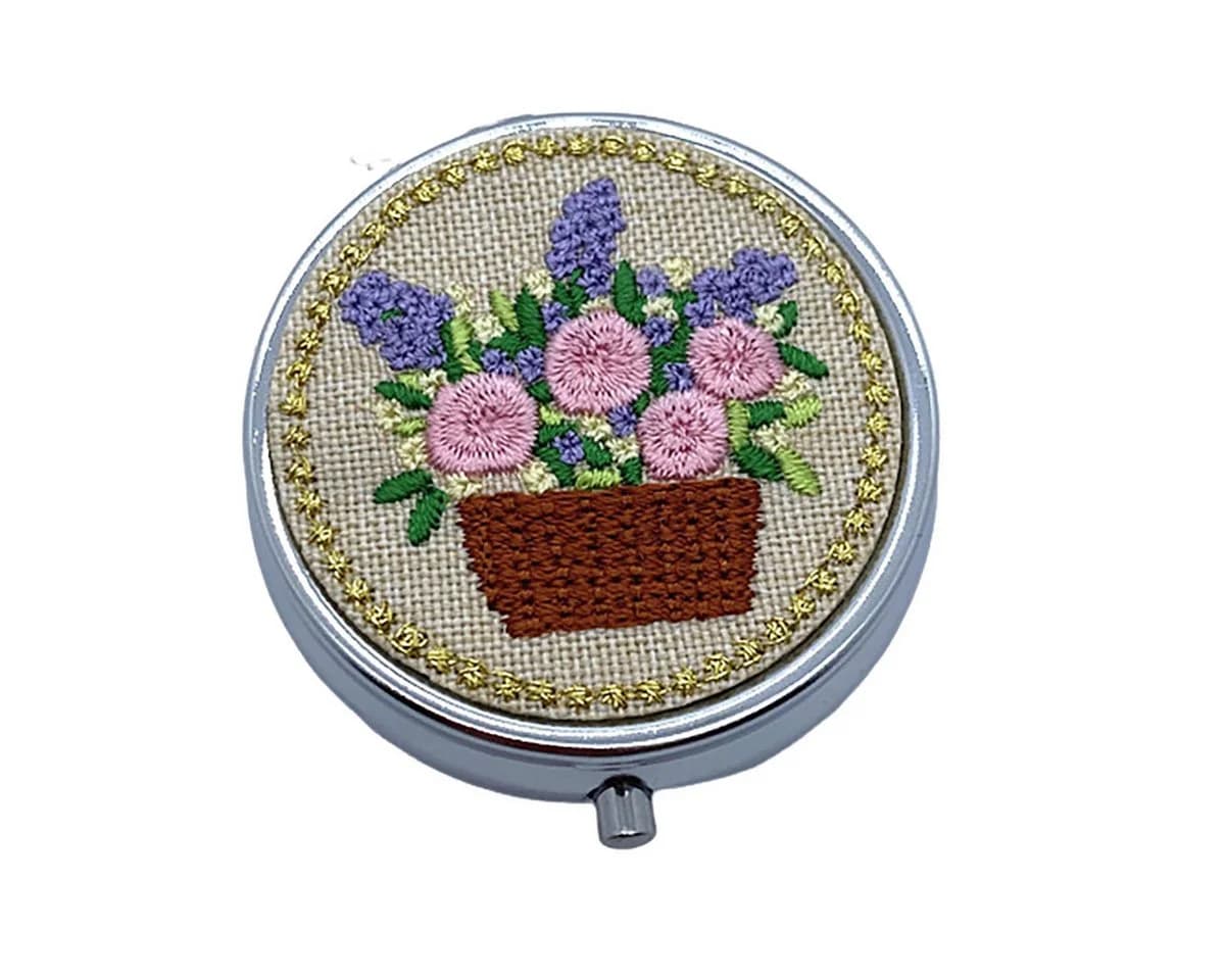 The Beauty House Pillendose mit Spiegel Rosa