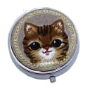 The Beauty House Pillendose Stickerei Katze Hase Panda Bild 1